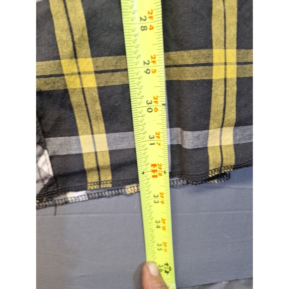 Vintage Wrangler Western Shirt XLT Black Yellow Plaid Pearl Snap Cowboy Rodeo - Picture 6 of 9